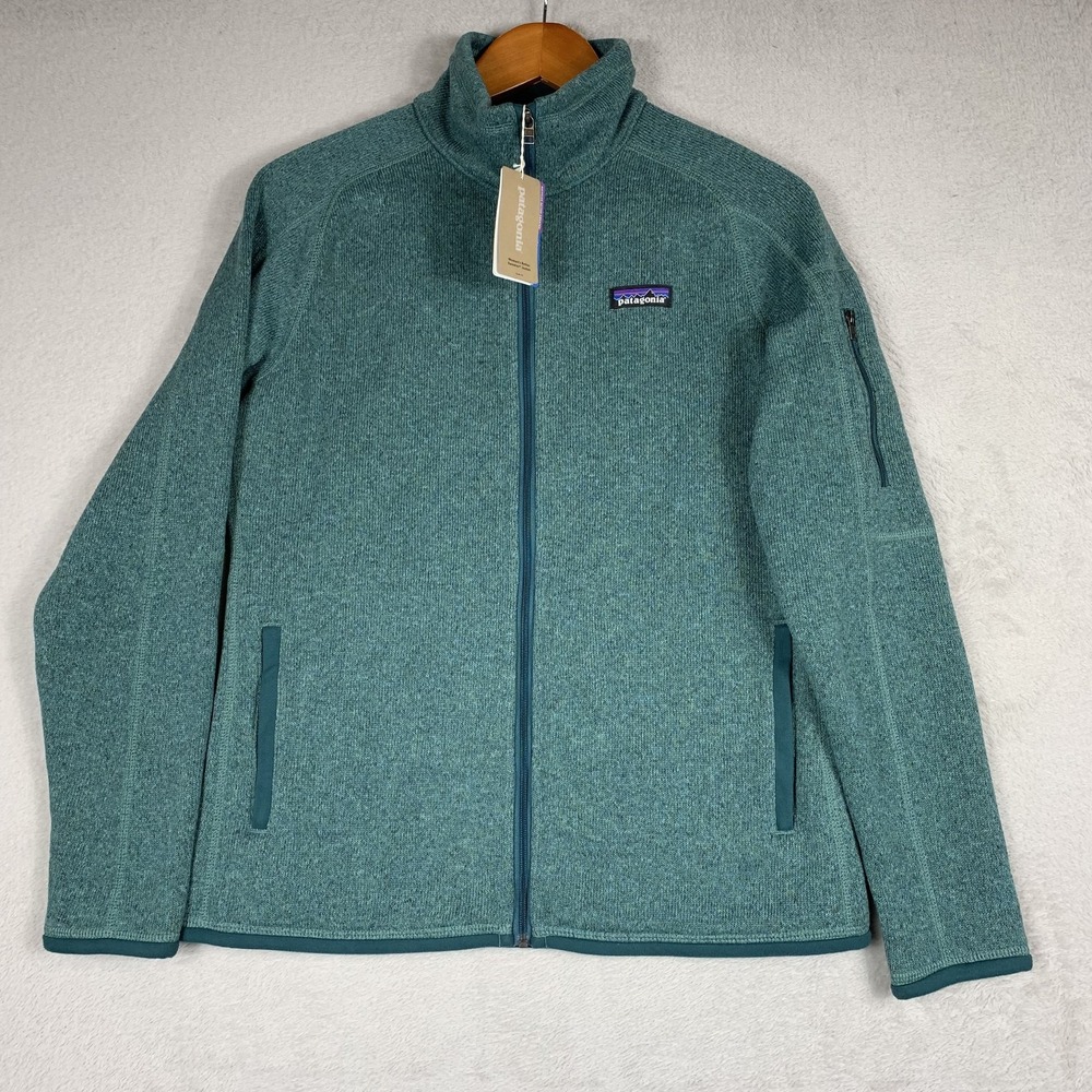Patagonia Better Sweater Jacket Womens Medium Regen Green Full Zip Fleece NEW